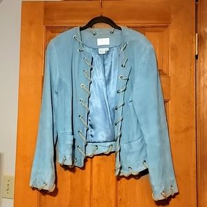 Turquoise colored bolero jacket